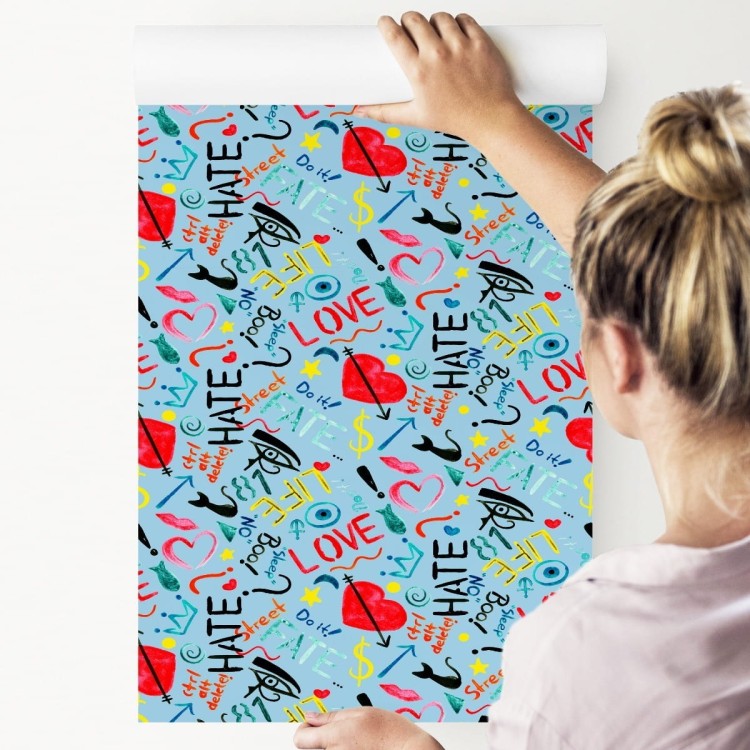 Tapeta Kolorowe Wzory Malowane Akwarelą