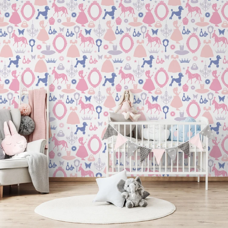 Tapeta Księżniczki, Pieski, Konie Pokój Dziewczęcy