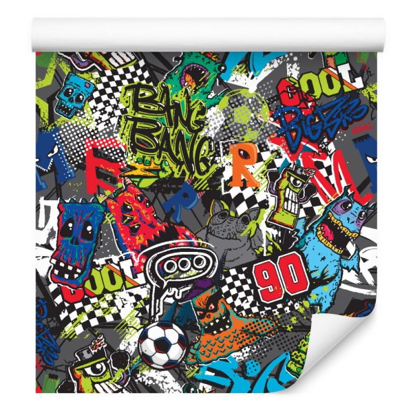 Tapeta Sportowa Dla Chłopca Piłka Nożna Graffiti