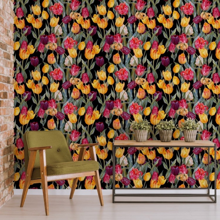 Tapeta Kolorowe Tulipany
