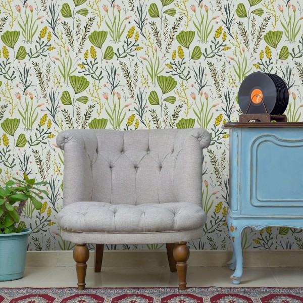 Tapeta Zioła Polne Z Kwiatami