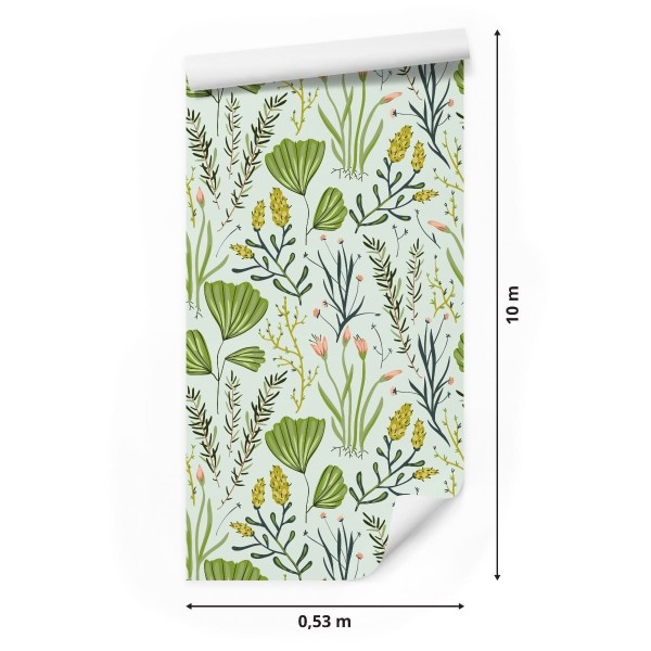 Tapeta Zioła Polne Z Kwiatami