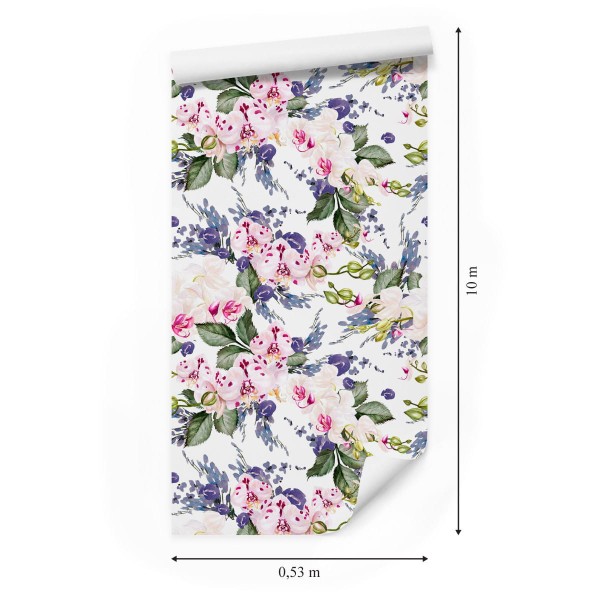 Tapeta Do Salonu Zieleń Kwiaty Storczyki Orchidea