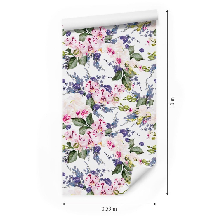 Tapeta Do Salonu Zieleń Kwiaty Storczyki Orchidea