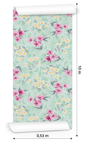 Tapeta Kolorowy Kwiatowy Wzór