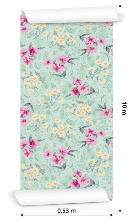 Tapeta Kolorowy Kwiatowy Wzór