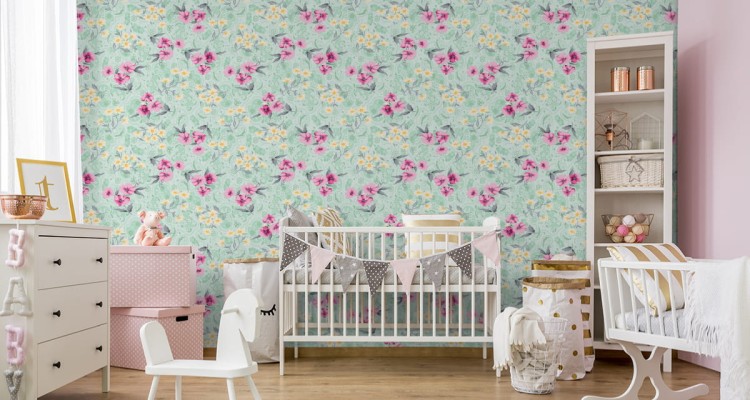 Tapeta Kolorowy Kwiatowy Wzór