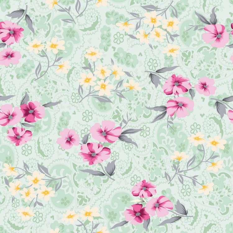 Tapeta Kolorowy Kwiatowy Wzór