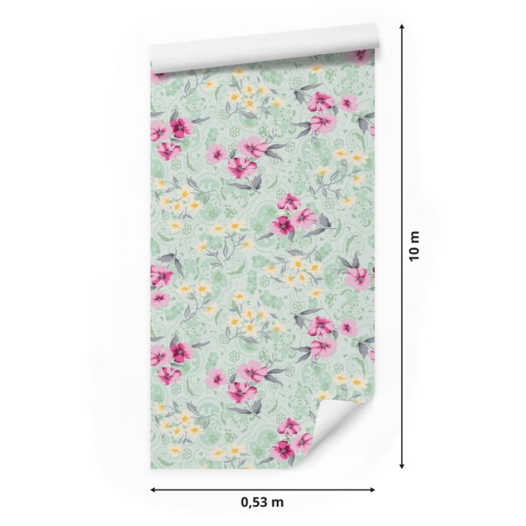 Tapeta Kolorowy Kwiatowy Wzór