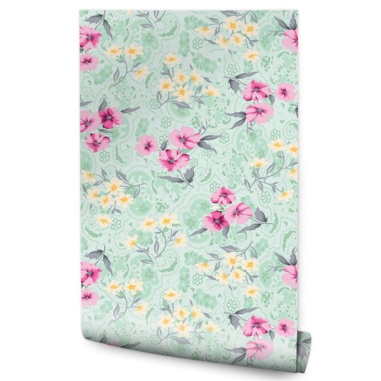 Tapeta Kolorowy Kwiatowy Wzór