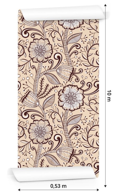 Tapeta Piękne Kwiaty W Stylu Retro