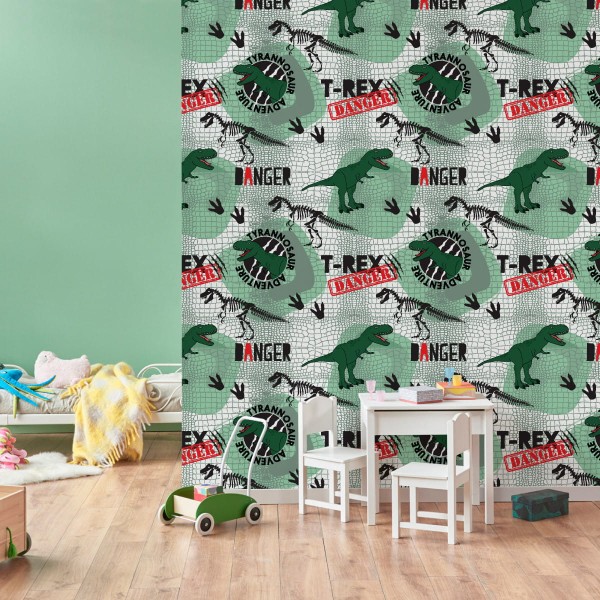Tapeta Dla Dzieci Dinozaury, Zwierzęta, Zieleń