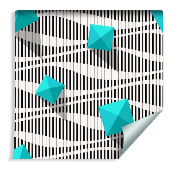 Tapeta Piramidy Na Czarno - Białym Tle - Efekt 3D