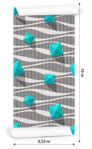 Tapeta Piramidy Na Czarno - Białym Tle - Efekt 3D