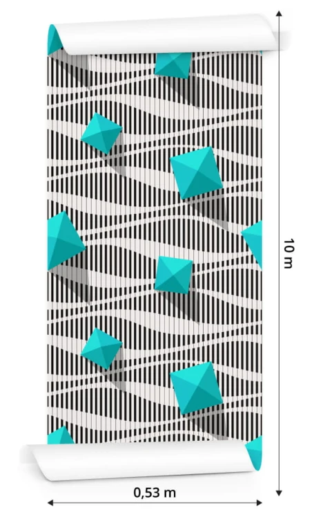 Tapeta Piramidy Na Czarno - Białym Tle - Efekt 3D