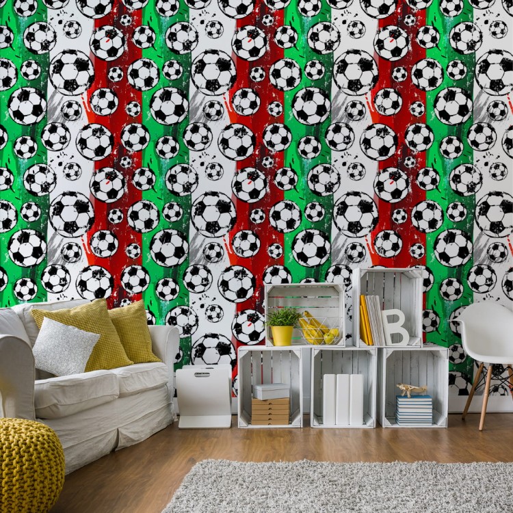 Tapeta Piłki Na Tle Włoskich Barw