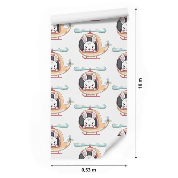 Tapeta Króliczki W Helikopterze