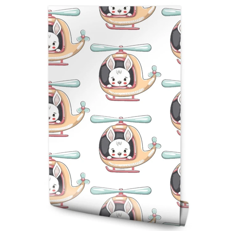 Tapeta Króliczki W Helikopterze