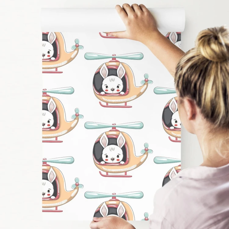 Tapeta Króliczki W Helikopterze