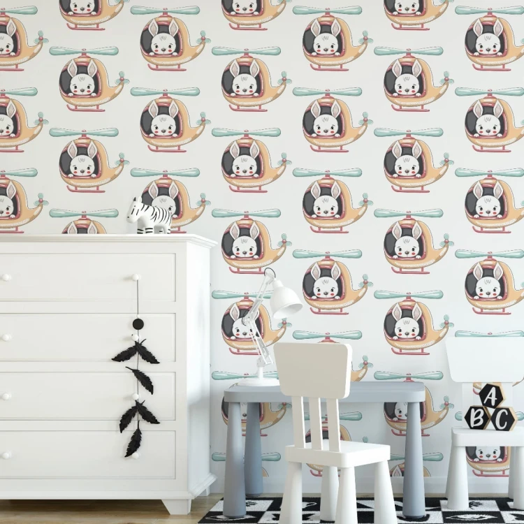 Tapeta Króliczki W Helikopterze