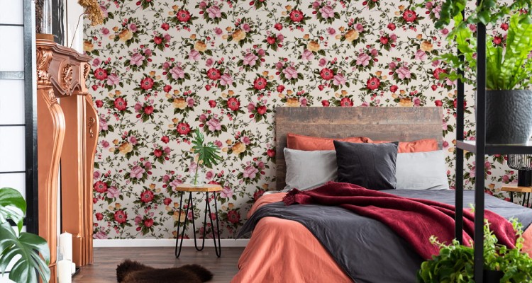 Tapeta Kolorowe Róże Malowane Akwarelą