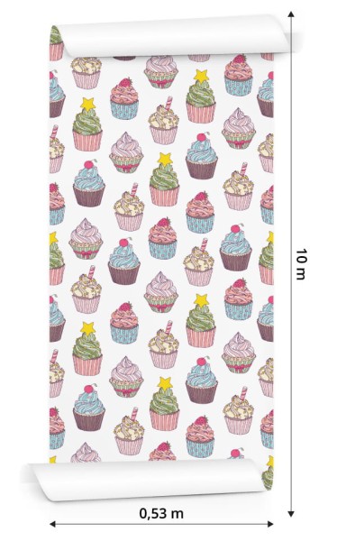 Tapeta Do Kuchni-Kolorowe Muffinki