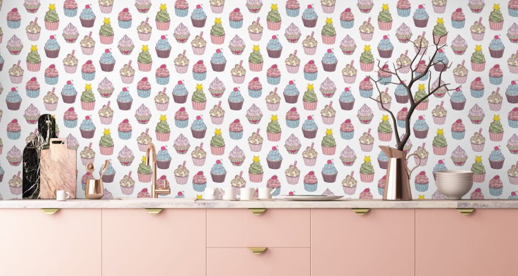 Tapeta Do Kuchni-Kolorowe Muffinki