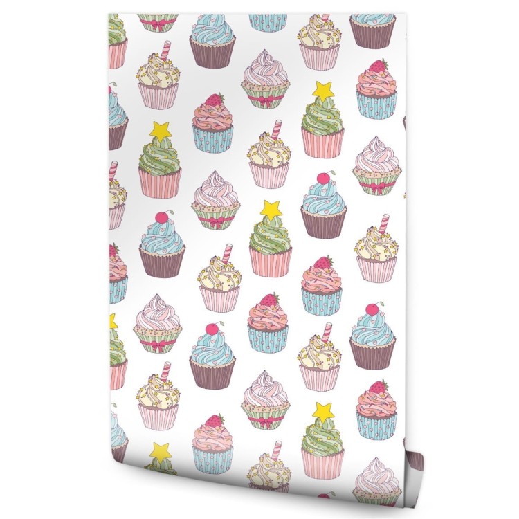 Tapeta Do Kuchni-Kolorowe Muffinki