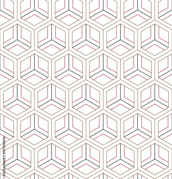 Tapeta Nowoczesny Geometryczny Ornament - Efekt 3D