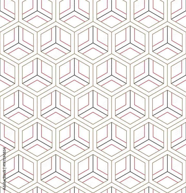 Tapeta Nowoczesny Geometryczny Ornament - Efekt 3D