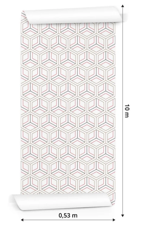 Tapeta Nowoczesny Geometryczny Ornament - Efekt 3D