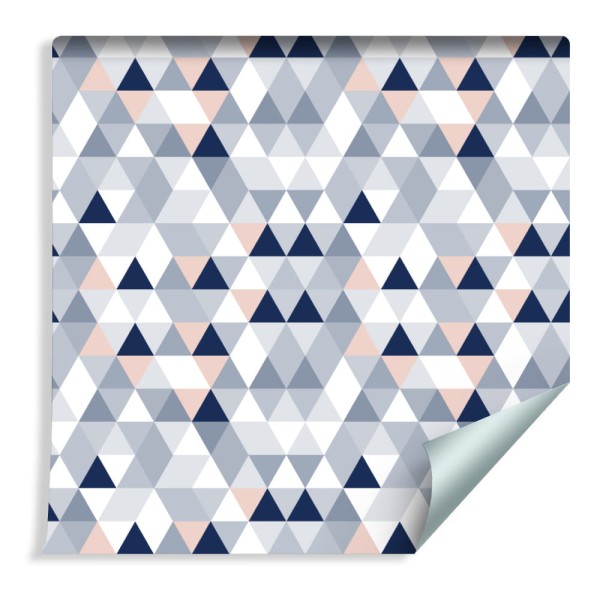 Tapeta Geometryczna - Trójkąty W Pastelowych Barwach