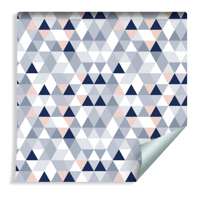 Tapeta Geometryczna - Trójkąty W Pastelowych Barwach