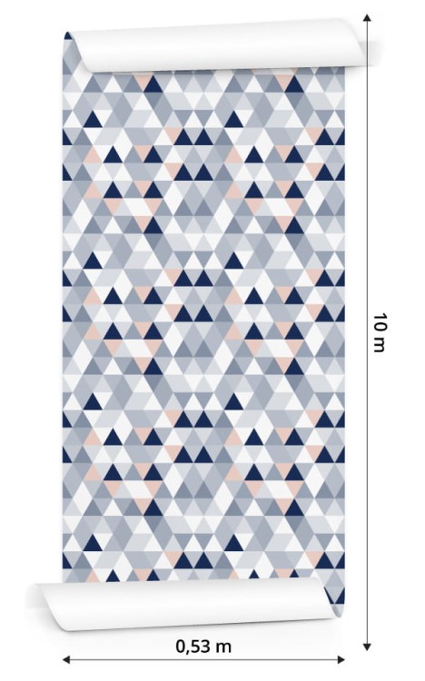 Tapeta Geometryczna - Trójkąty W Pastelowych Barwach