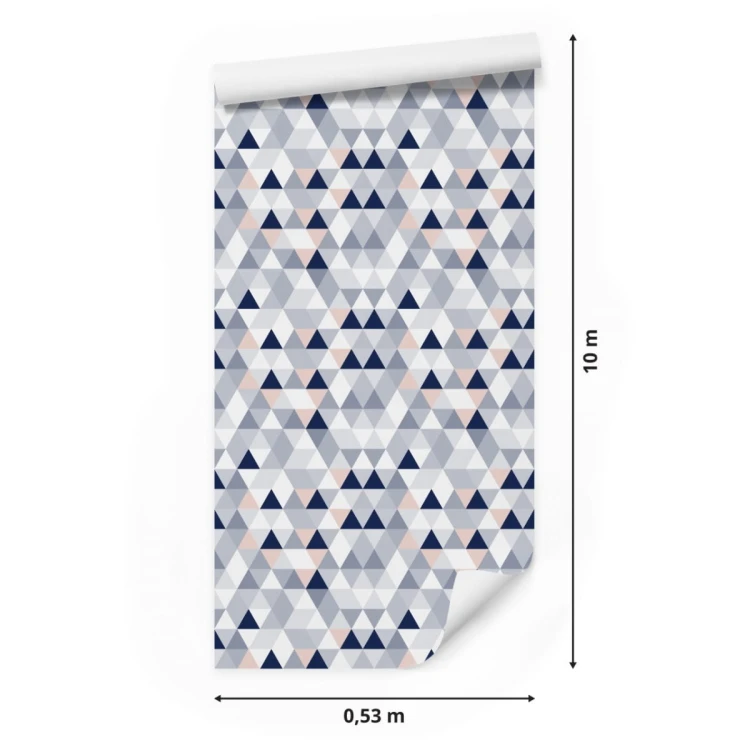 Tapeta Geometryczna - Trójkąty W Pastelowych Barwach