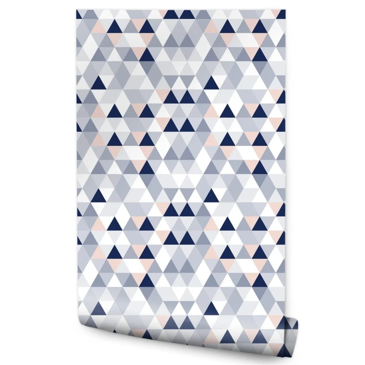 Tapeta Geometryczna - Trójkąty W Pastelowych Barwach