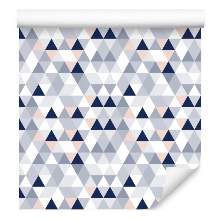 Tapeta Geometryczna - Trójkąty W Pastelowych Barwach