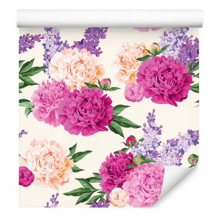 Tapeta Piękne Kolorowe Lilie I Peonie