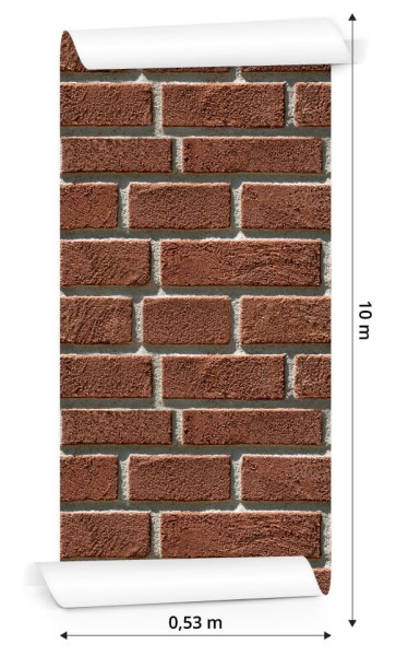 Tapeta Cegła Czerwona 3D