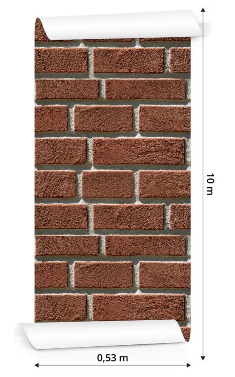 Tapeta Cegła Czerwona 3D
