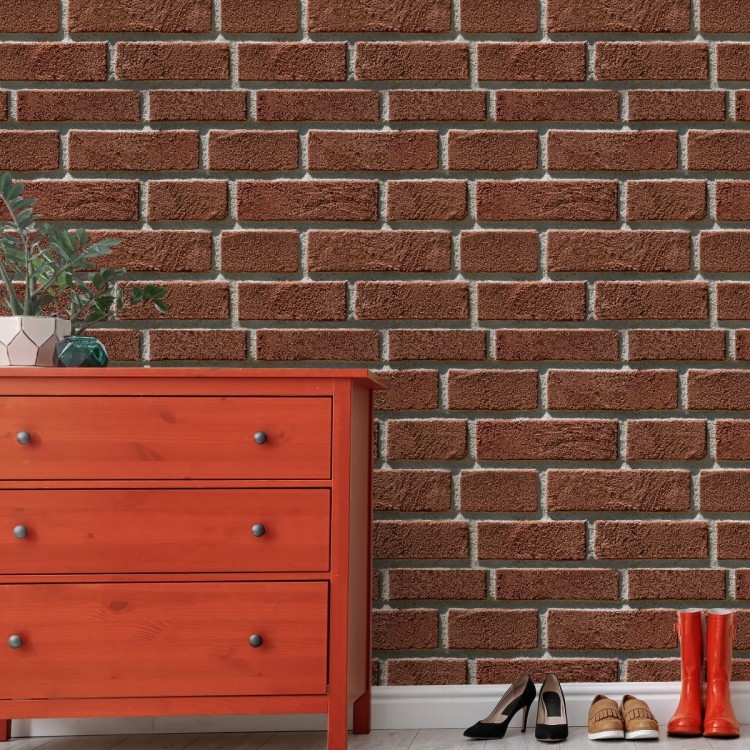 Tapeta Cegła Czerwona 3D