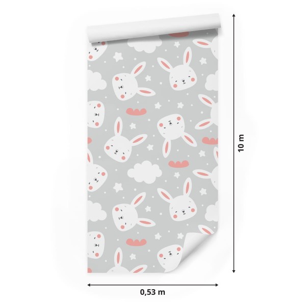 Tapeta Króliki Na Tle Chmurek