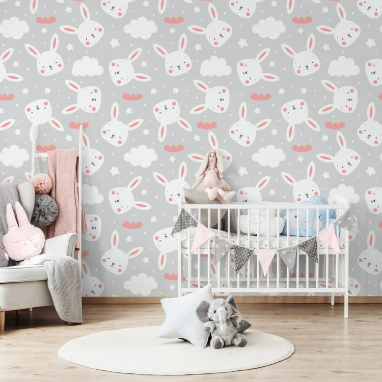 Tapeta Króliki Na Tle Chmurek