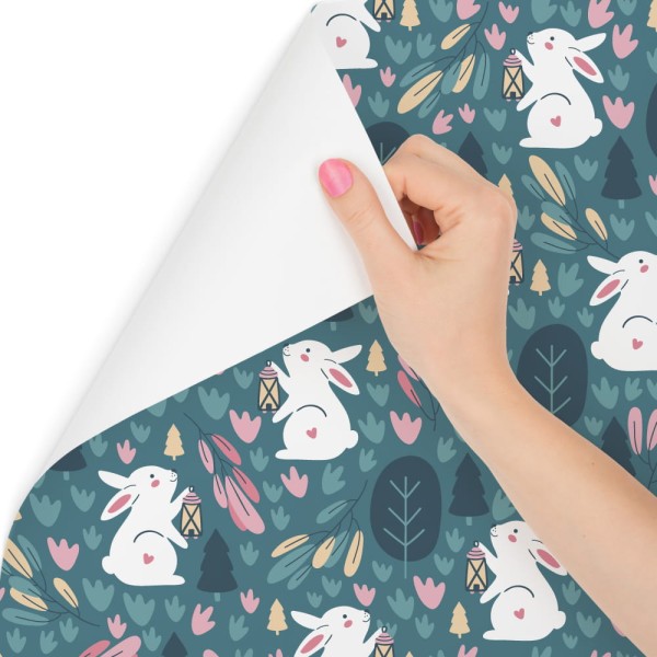 Tapeta Króliki Na Zielonym Tle