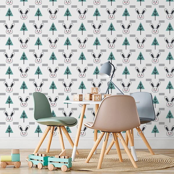 Tapeta Króliki I Drzewa