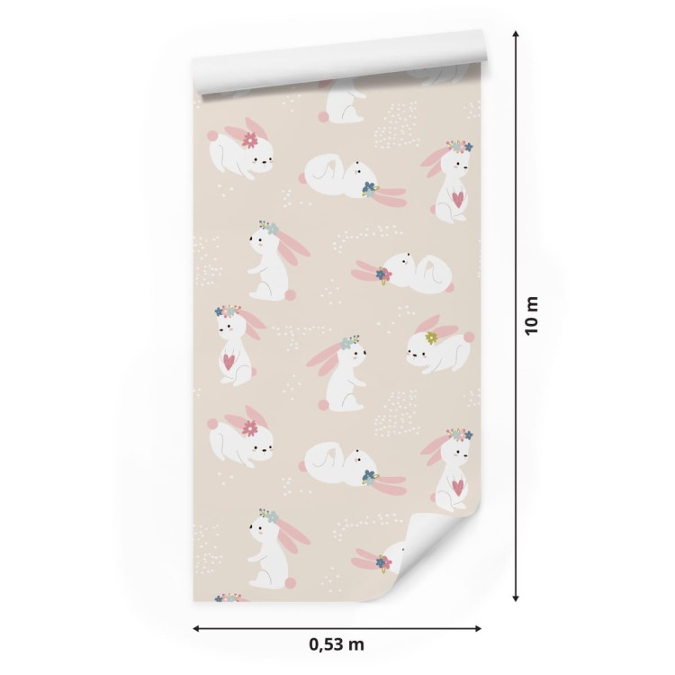 Tapeta Króliki Serduszka