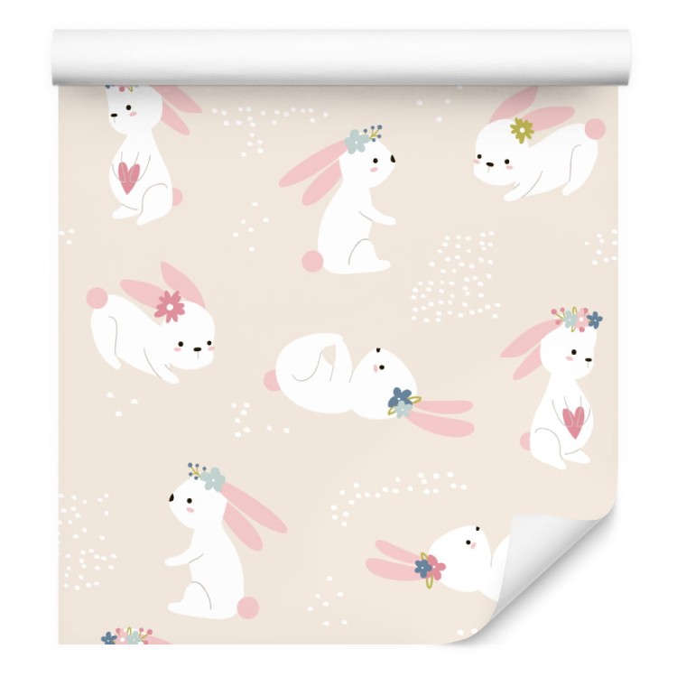 Tapeta Króliki Serduszka