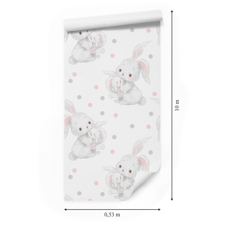 Tapeta Króliki Z Kropkami W Tle
