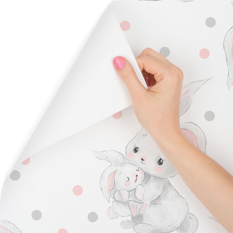 Tapeta Króliki Z Kropkami W Tle