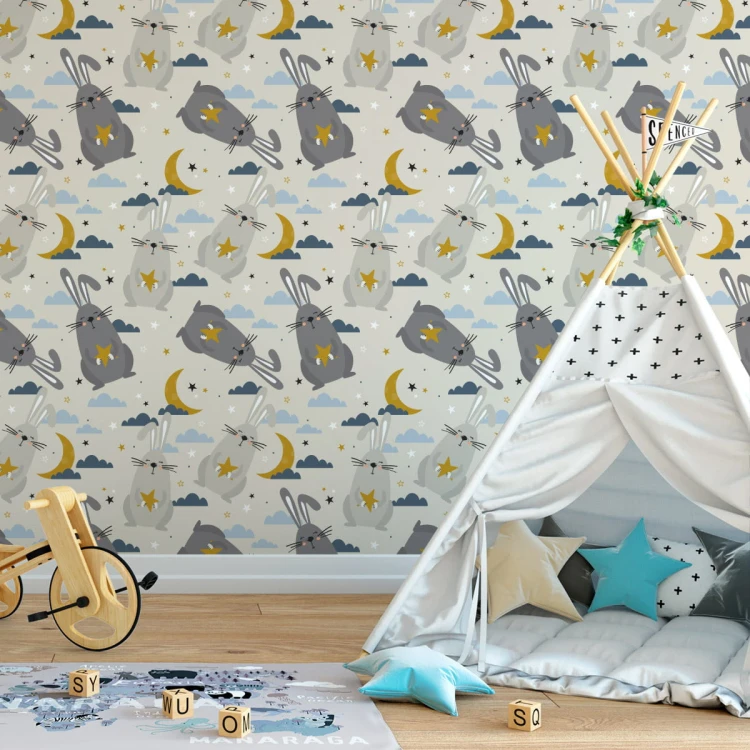 Tapeta Króliki Na Tle Chmur